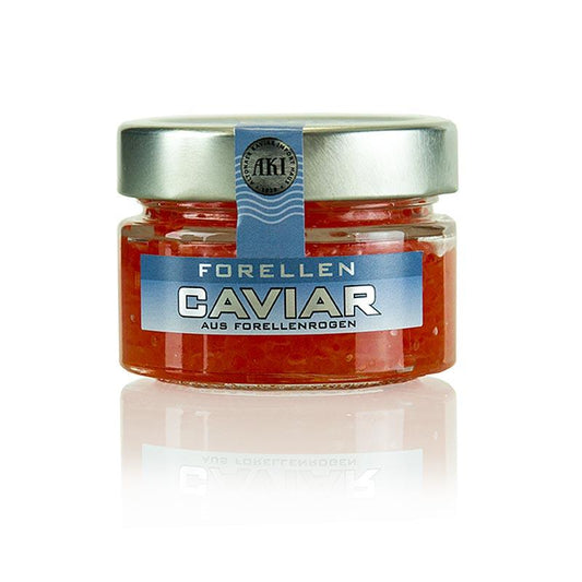 Ørred kaviar, gylden-orange, 100 g - kaviar, østers, fisk og fiskeprodukter - kaviar -