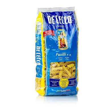 De Cecco Fusilli, No.34, 500 g - nudler, noodle produkter, frisk / tørrede - tørrede nudler -
