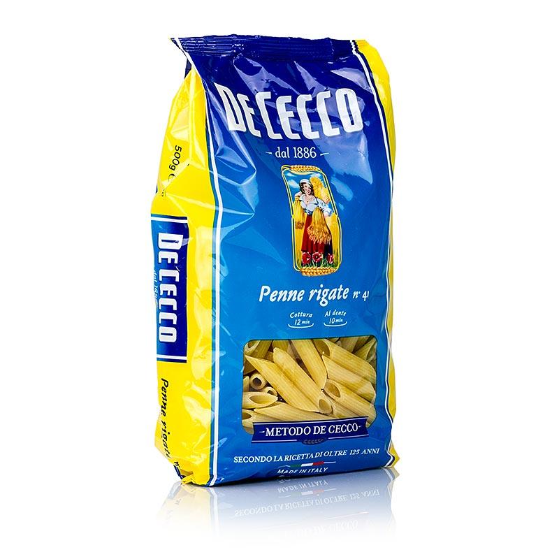 De Cecco Penne rigate, No.41, 500 g - nudler, noodle produkter, frisk / tørrede - tørrede nudler -