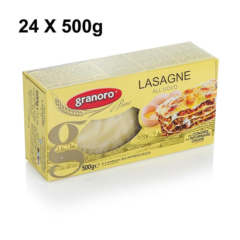 , No.120, kg GRANORO lasagne med æg, 82 x 60 x 1 mm 6, 12 x 500g - pasta, pastaprodukter, friske / tørrede - nudler tørret -