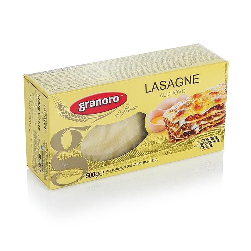GRANORO Lasagne med æg, 82 x 60 x 1 mm, No.120, 500 g - nudler, noodle produkter, friske / tørrede - tørrede nudler -