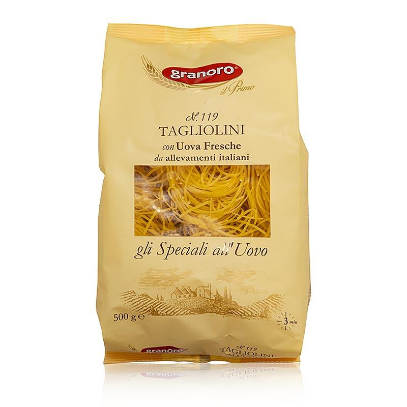 GRANORO Tagliolini Egg & Nidi, 2mm, No.119, 500 g - nudler, noodle produkter, friske / tørrede - tørrede nudler -