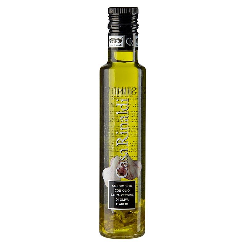 Ekstra jomfru olivenolie, Casa Rinaldi krydret med hvidløg, 250 ml - Olier - Olivenolie Italien -