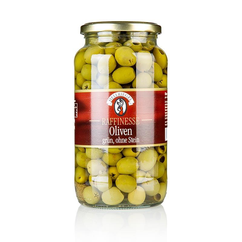 Grønne oliven, uden sten, i Lake, 935 g - pickles, konserves, antipasti - oliven / oliven pastaer -