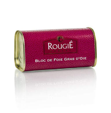 Foie Gras blok, foie gras, trapezformet, semi-kogte, Rougié, 210 g - ænder, gæs, Foie Gras - Fresh / Dåse - gås / duck liver -