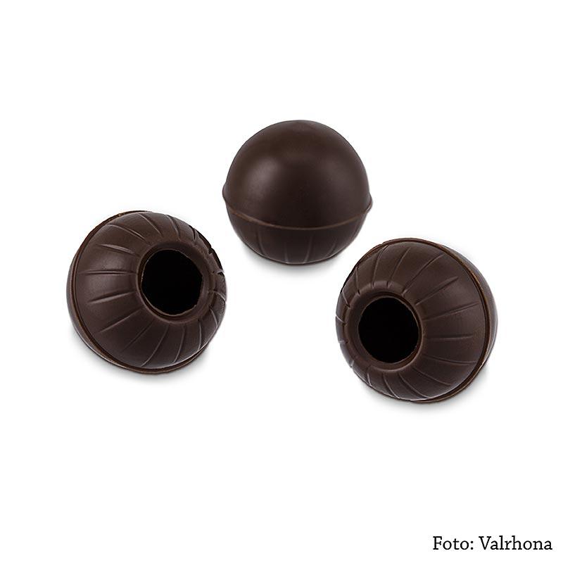 Trøffel hule kugler, mørk chokolade, ø 25mm, Valrhona, 1,3 kg, 504 St -