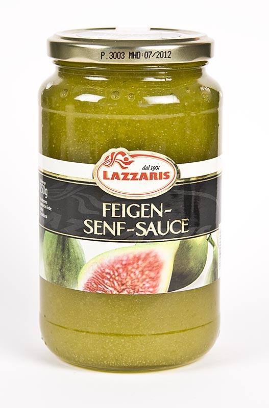 Lazzari -Feigen sennepssauce ifølge Ticino stil, 750 g - salt, peber, sennep, krydderier, smagsstoffer, dehydrerede grøntsager - frugt sennep saucer -