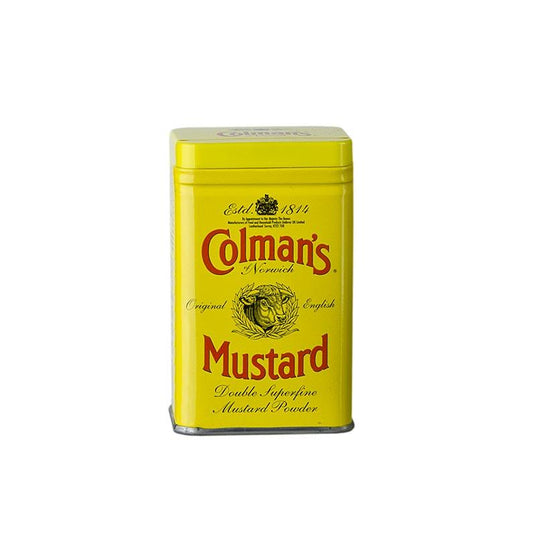 Sennep pulver, Colman, England, 57 g - salt, peber, sennep, krydderier, smagsstoffer, dehydrerede grøntsager - sennep -
