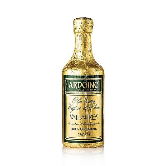 Ekstra Jomfru Olivenolie, Ardoino "Vallaurea" ufiltreret, i guld folie, 500 ml - Olier - Olivenolie Italien -