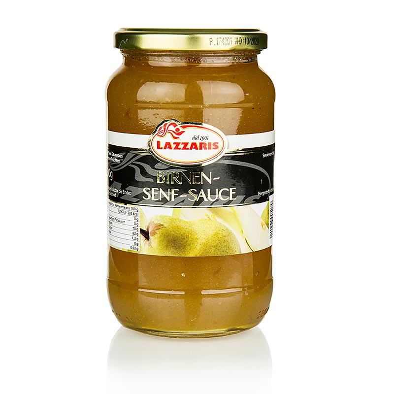 Lazzari og pære sennepssauce ifølge Ticino Art, 730 g - salt, peber, sennep, krydderier, smagsstoffer, dehydrerede grøntsager - frugt sennep saucer -