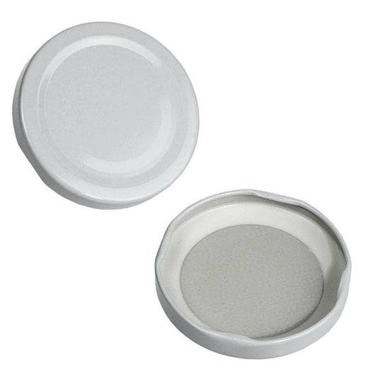 Cover, hvid, til runde og Sechseckglas, 43mm, 45/47 / 53 ml, 1 St - Non Food / Hardware / grill tilbehør - & container emballage -