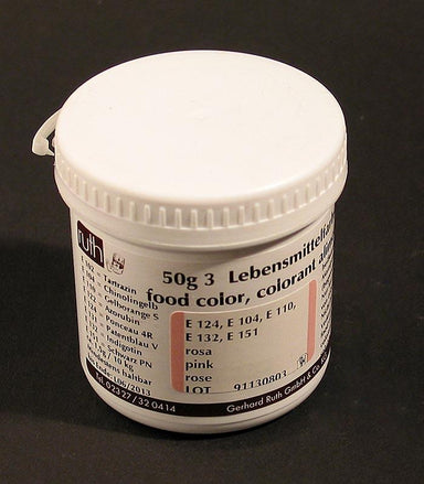 Fødevarer farve pulver, pink, vandopløselig, 9113, Ruth, 50 g - Tilsætningsstoffer - Tilsætningsstoffer -
