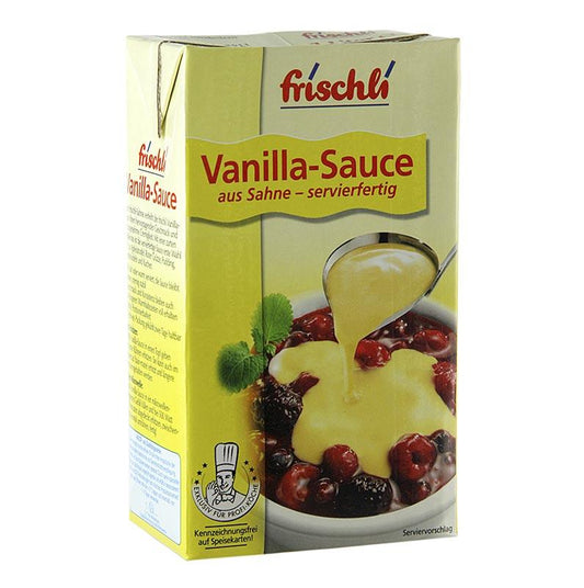 Vaniljesauce, varmt og koldt anvendelige med vanillesmag, Frischli, 1 l - wienerbrød, desserter, sirupper - flødepulver og masserne -
