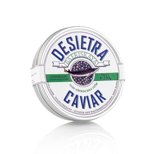 DESIETRA Baeriskaya kaviar (baerii), akvakultur, uden konserveringsmidler, 250 g - kaviar, østers, fisk og fiskeprodukter - kaviar -
