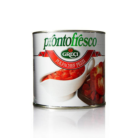 Hakkede tomater "Polpachef Pezzi" Prontofresco, 2,5 kg - pickles, konserves, appetitvækkere - pickles & Tørret -