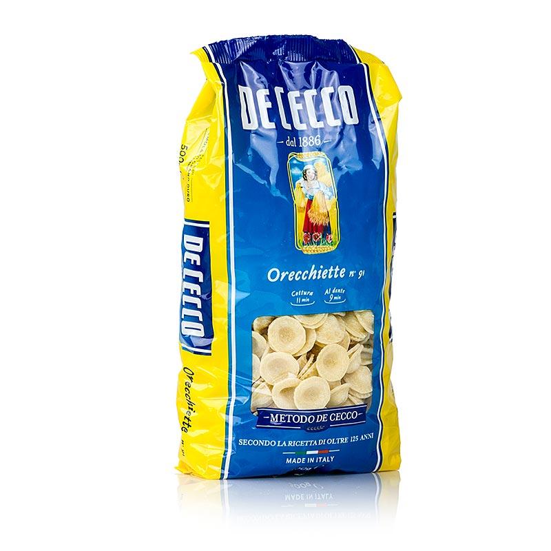 De Cecco Orecchiette, No.91, 500 g - nudler, noodle produkter, frisk / tørrede - tørrede nudler -