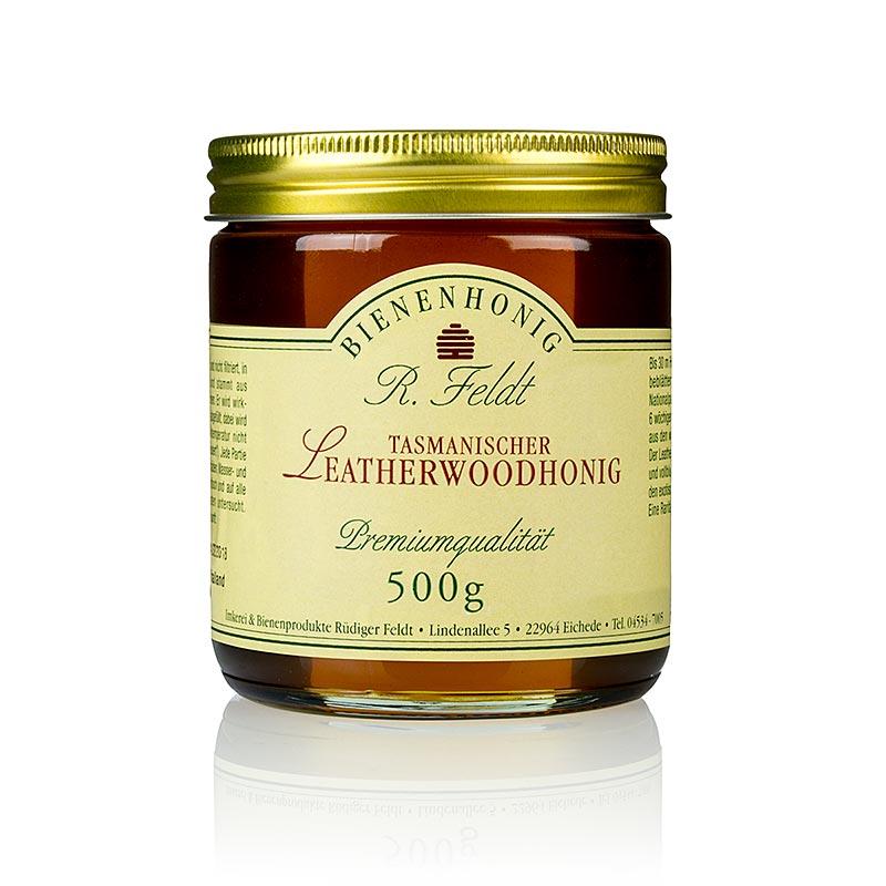 Leatherwood Honning, Tasmanien, brun, flydende - cremet, aromatisk, eksotisk, 500 g - honning, syltetøj, frugtsmørepålægsprodukter - honning biavl Feldt -