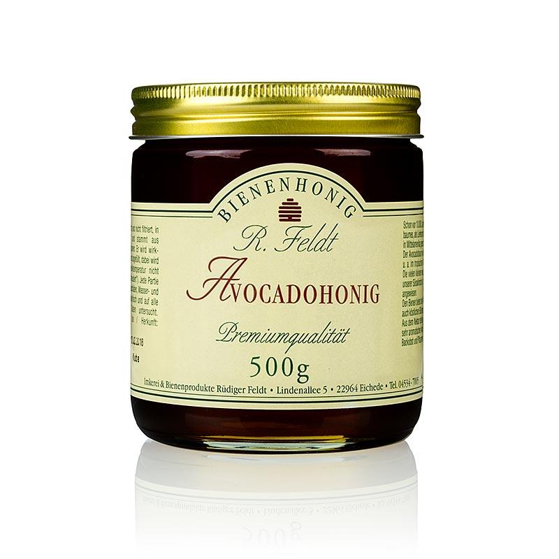 Avocado honning, Mexico, mørk, væske, lys blomme smag, 500 g - honning, syltetøj, frugtsmørepålægsprodukter - honning biavl Feldt -