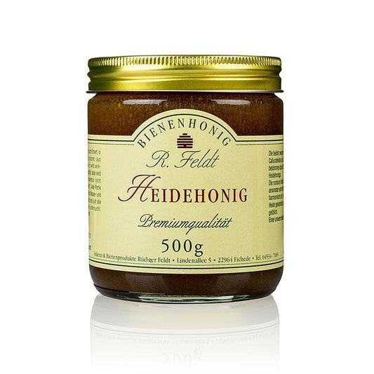 Heath honning, mørk, cremet, aromatisk, hede typisk kraftigt, 500 g - honning, marmelade, frugt opslag - honning biavl Feldt -
