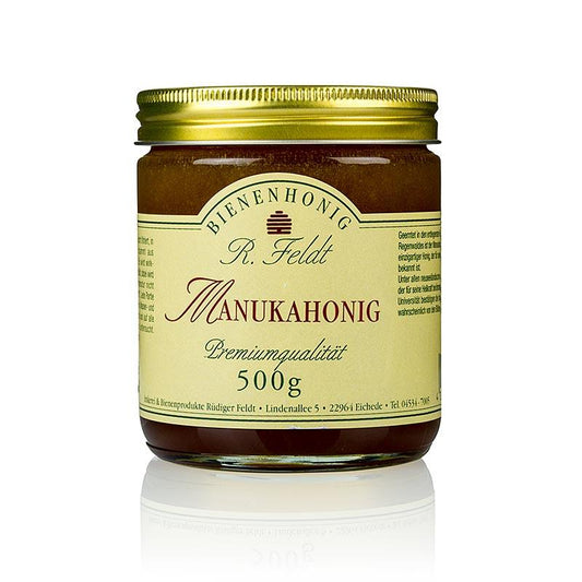 Manuka Honning, New Zealand, mørk, flydende, urteagtige kraftigt, 500 g - honning, marmelade, frugt opslag - honning biavl Feldt -