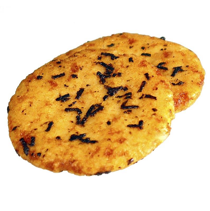 Ris Kiks - Bin Bin Rice Crackers ø, om, 7cm aromatiseret med tang og sojasovs, 135 g - kiks, chokolade, snacks - Snacks & snacks -