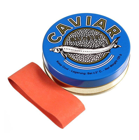 Kaviar Dosis - mørkeblå, med forsegling gummi, diameter 8 cm, til kaviar 125g, 1 St - Non Food / hardware / Grillware - & emballering container -
