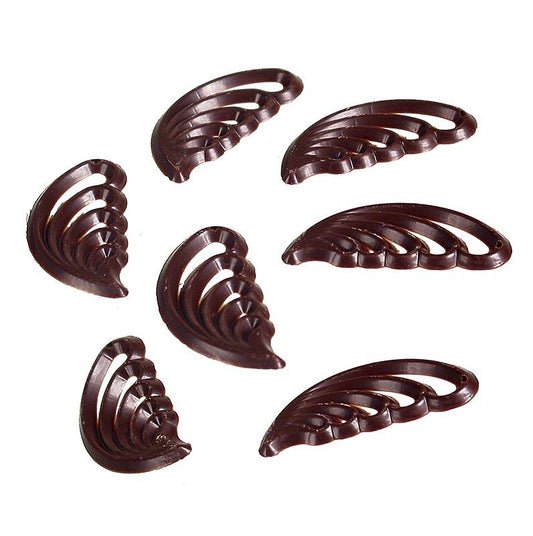 Filigree "Belle indretning" - filigran kamme, mørk chokolade, 385 g, 280 St - overtrækschokolade chokolade forme, chokoladevarer - chokolade indretning -