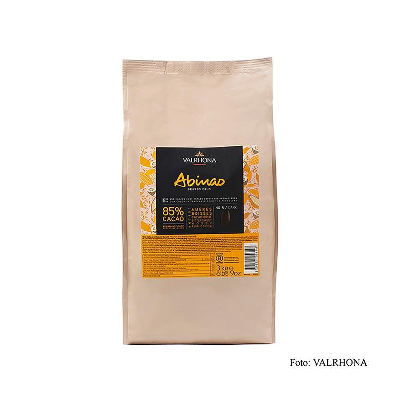 Abinao "Grand Cru" mørke overtrækschokolade, Callet, 85% kakao, Afrika 3 kg - Couverture, chokolade forme, chokoladevarer - Valrhona overtrækschokolade -