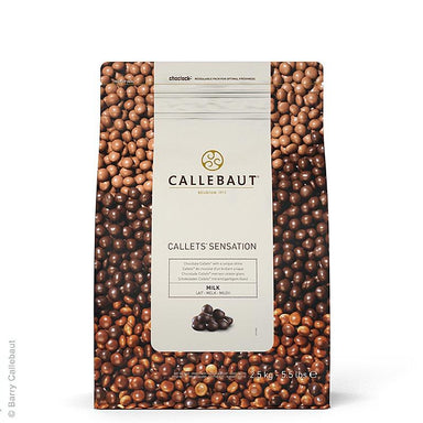 Callets Sensation mælk, sødmælk chokolade perler, 33% kakao, 2,5 kg - overtrækschokolade forme, chokoladeprodukter - Callebaut COUVERTURE -