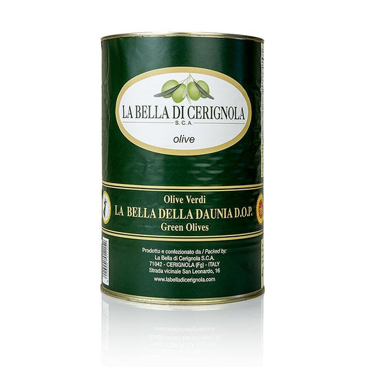 Giant grønne oliven, kg med kerne, "Bella di Cerignola" i Lake, 4,25 - pickles, konserves, antipasti - oliven / oliven pastaer -