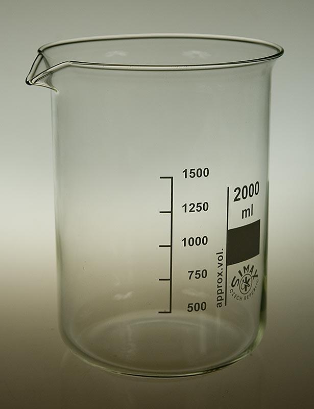Bægerglas borsilikatglas - 2 liter, 1 St - Molekylær Cooking - molekylær & avantgarde køkken -