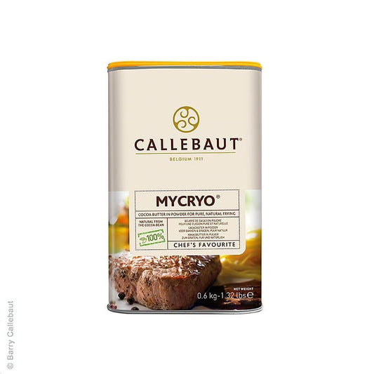 Mycryo - kakaosmør som erstatning for gelatine, pulveriseret, 600 g - overtrækschokolade forme, chokoladevarer - Callebaut overtrækschokolade -