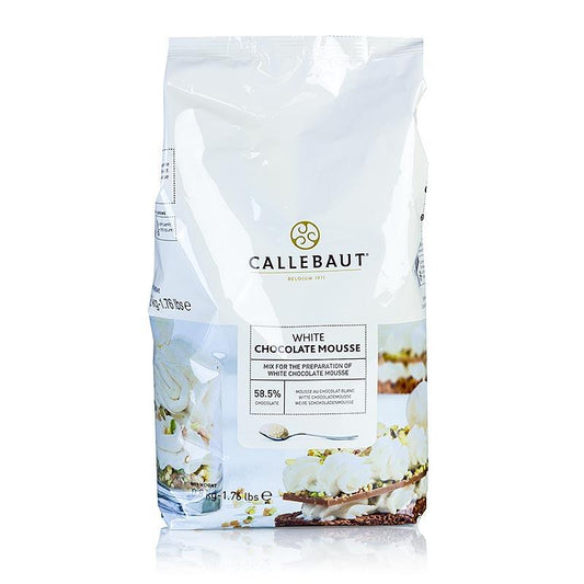 Chokolade mousse - pulver, hvid, 800 g - overtrækschokolade forme, chokoladevarer - Callebaut overtrækschokolade -