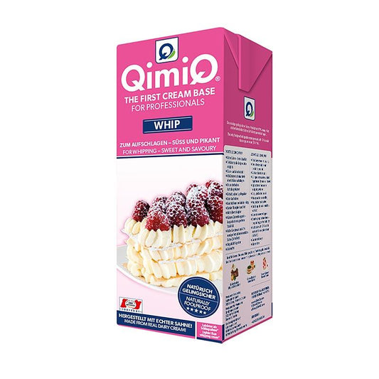 QimiQ Whip naturen, til at piske for søde & aromagivende cremer, 19% fedt, 1 kg - Molecular Cooking - QimiQ produkter -