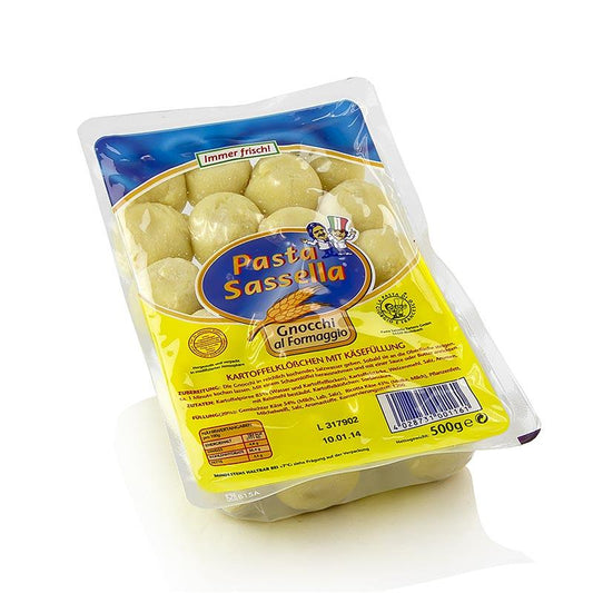 Gnocchi med ost, ricotta / italiensk flødeost, Sassella, 500 g - Action-tilbud - Top tilbud til en kort tid -