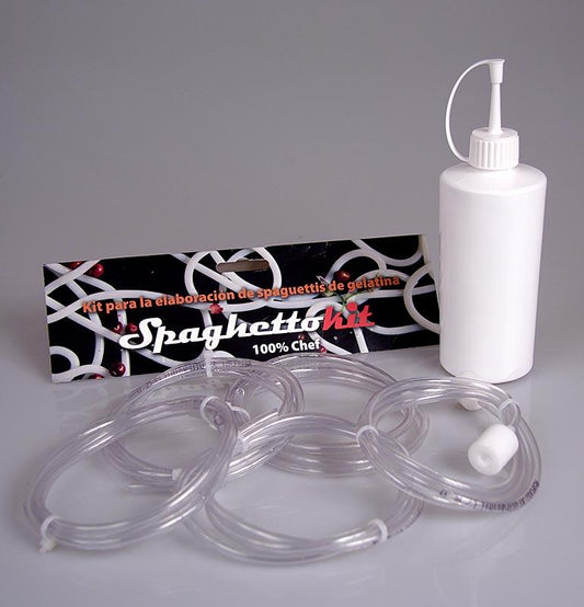 Spaghetti Kit, sprayflaske & 5 rør en 1M, adapter til espuma-sprøjte, 7 stk -. Molecular madlavning - molekylær & avantgarde køkken -