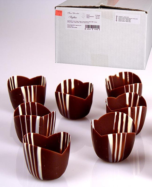 Chokolade form - Fleur - "Sophie", ø 51mm, 42mm høj, 970 g, 72 St -