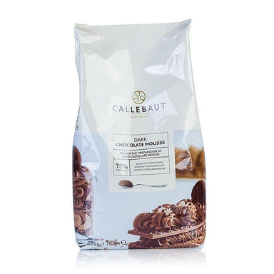 Chokolade mousse - pulver, mørk, 800 g - overtrækschokolade forme, chokoladevarer - Callebaut overtrækschokolade -