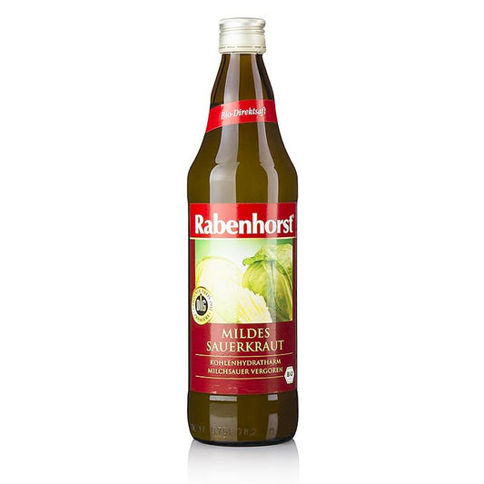 Sauerkraut juice, mild, Rabenhorst, BIO, 750 ml -