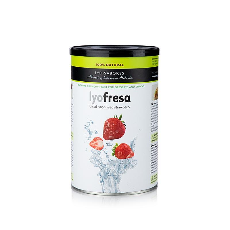 Lyo Sabores, frysetørret jordbær terninger 6-9mm, 70 g - frugt, frugtpuré, frugtprodukter - frugtprodukter -