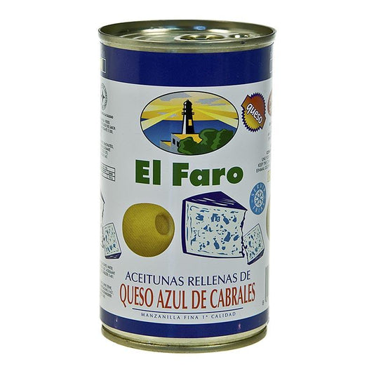 Grønne oliven med blå ost, i Lake, El Faro, 350 g - pickles, konserves, antipasti - oliven / oliven pastaer -