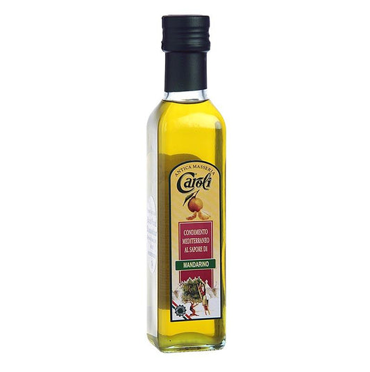 Ekstra jomfru olivenolie, Caroli krydret med mandarin, 250 ml - Olier - Olivenolie Italien -