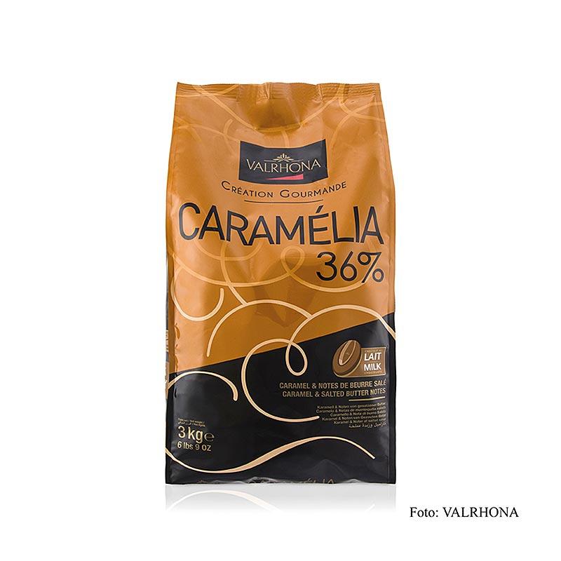 Caramelia, karamel-mælk overtrækschokolade, Callet, 36% kakao 3 kg - Couverture, chokolade forme, chokoladevarer - Valrhona overtrækschokolade -