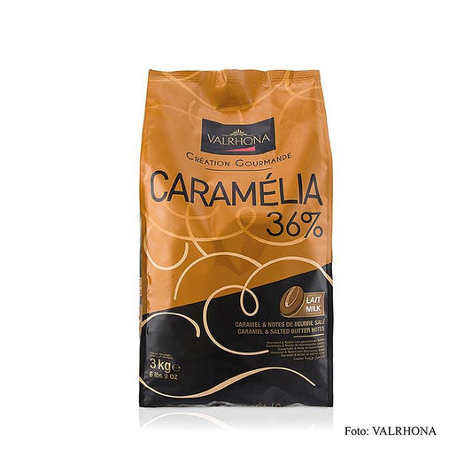 Caramelia, karamel-mælk overtrækschokolade, Callet, 36% kakao 3 kg - Couverture, chokolade forme, chokoladevarer - Valrhona overtrækschokolade -
