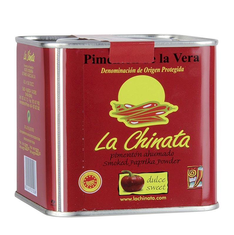 Paprika - Pimenton de la Vera D.O.P., røget, sød, La Chinata, 350 g - salt, peber, sennep, krydderier, smagsstoffer, dehydrerede grøntsager - krydderier og krydderurter -