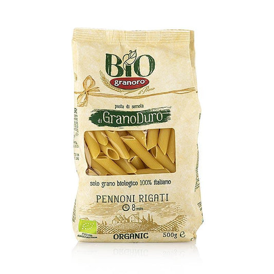 Pasta GRANORO, Pennoni Rigati No. 43, BIO, 500 g - BIO rækkevidde - BIO pasta, ris og bælgfrugter -