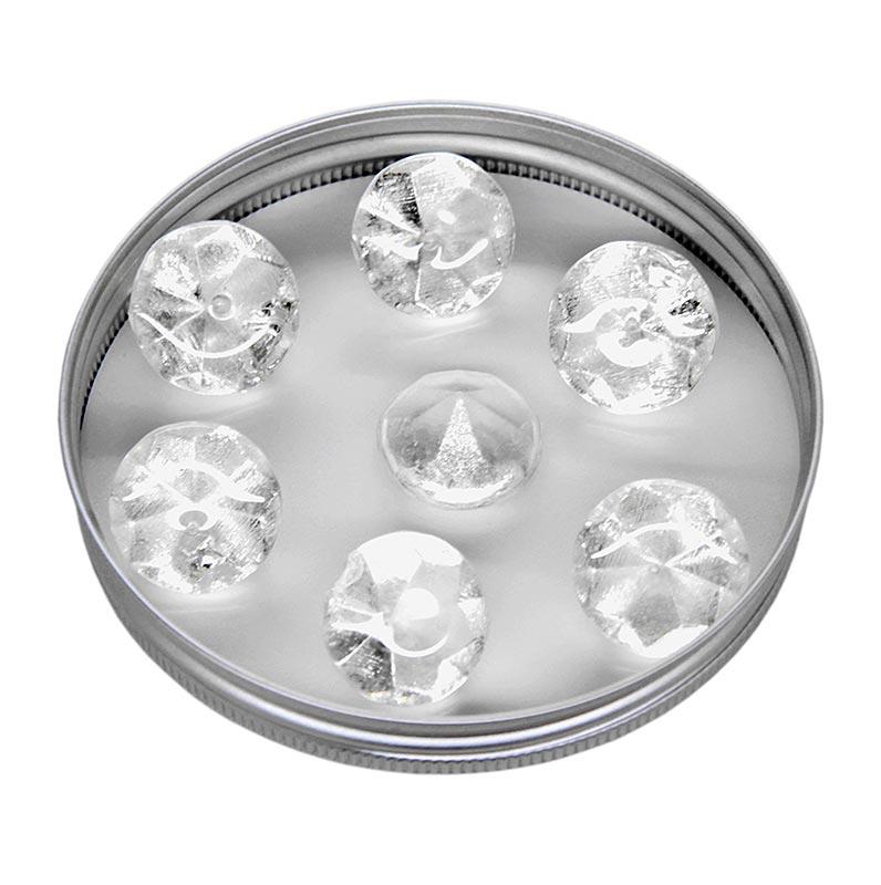 Isomalt "diamanter" til dekoration, ø 25mm, 150g, 30 St -