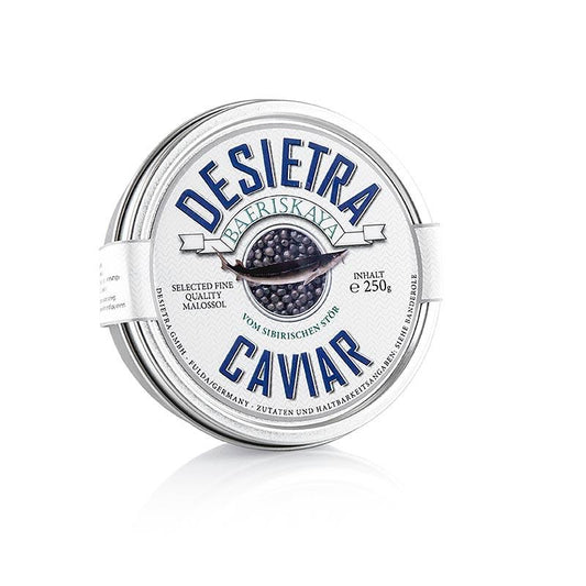 DESIETRA Baeriskaya Kaviar (Acipenser baerii), akvakultur Tyskland, 250 g - kaviar, østers, fisk og fiskeprodukter - kaviar -