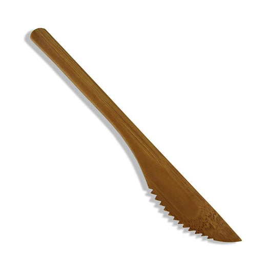 Genanvendelig bambus kniv, tåler opvaskemaskine, mørk brun, 20cm lang, 25 St - Non Food / Hardware / grill tilbehør - bestik og porcelæn -