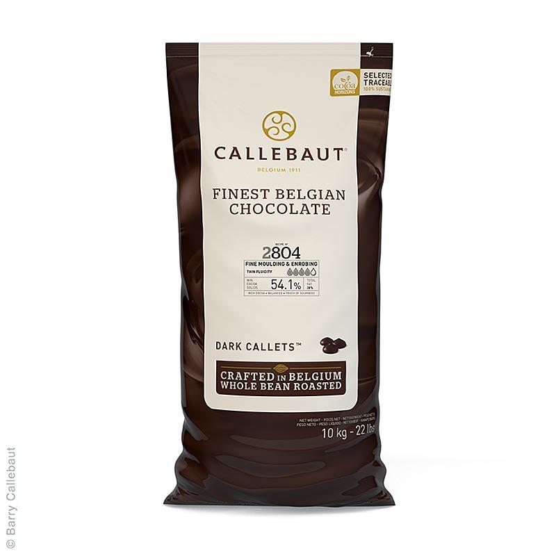 Mørk chokolade, Callet, lys rørige, 54% kakao, 10 kg - overtrækschokolade forme, chokoladevarer - Callebaut overtrækschokolade -